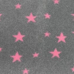 Fäll mörkgrå m rosa stjärnor